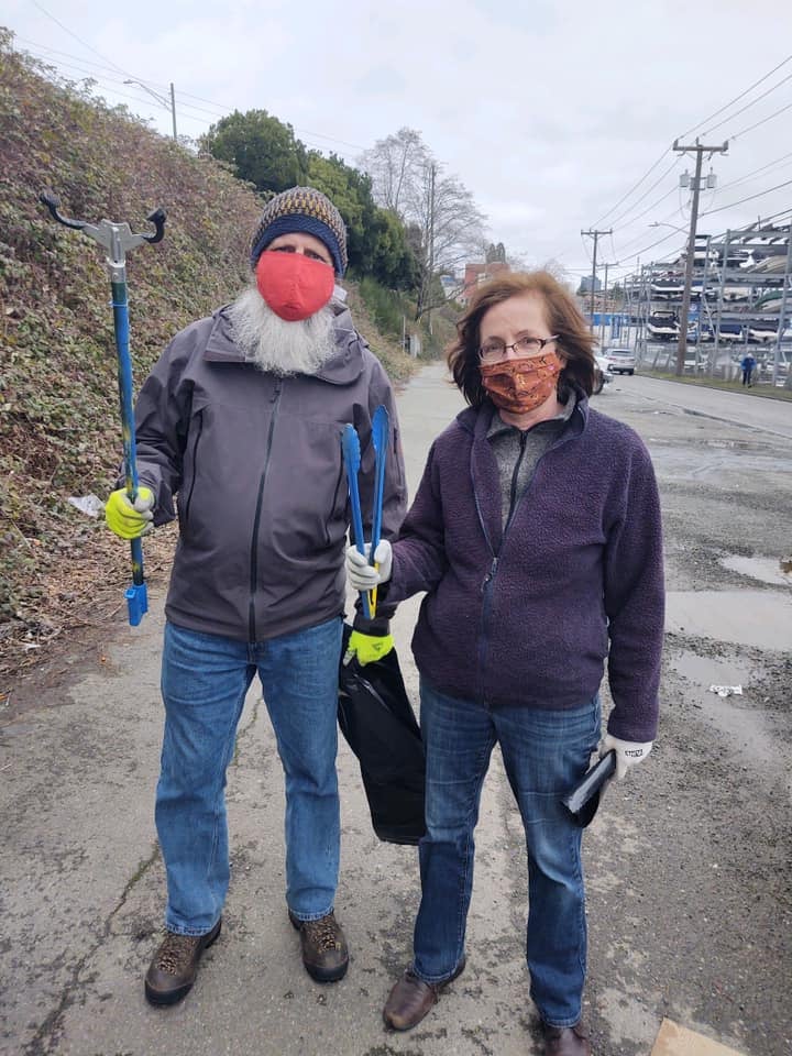 Picture of Kate and I after the "litter pick"