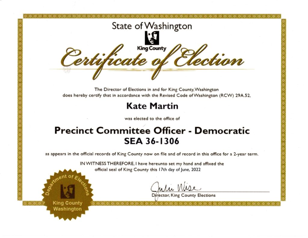 I’m An Elected Precinct Committee Officer The Seattle Journal